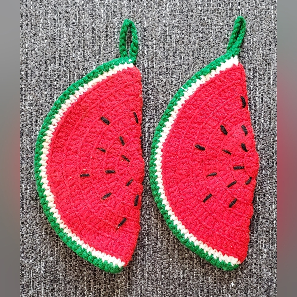Watermelon Crochet Pot Holders New